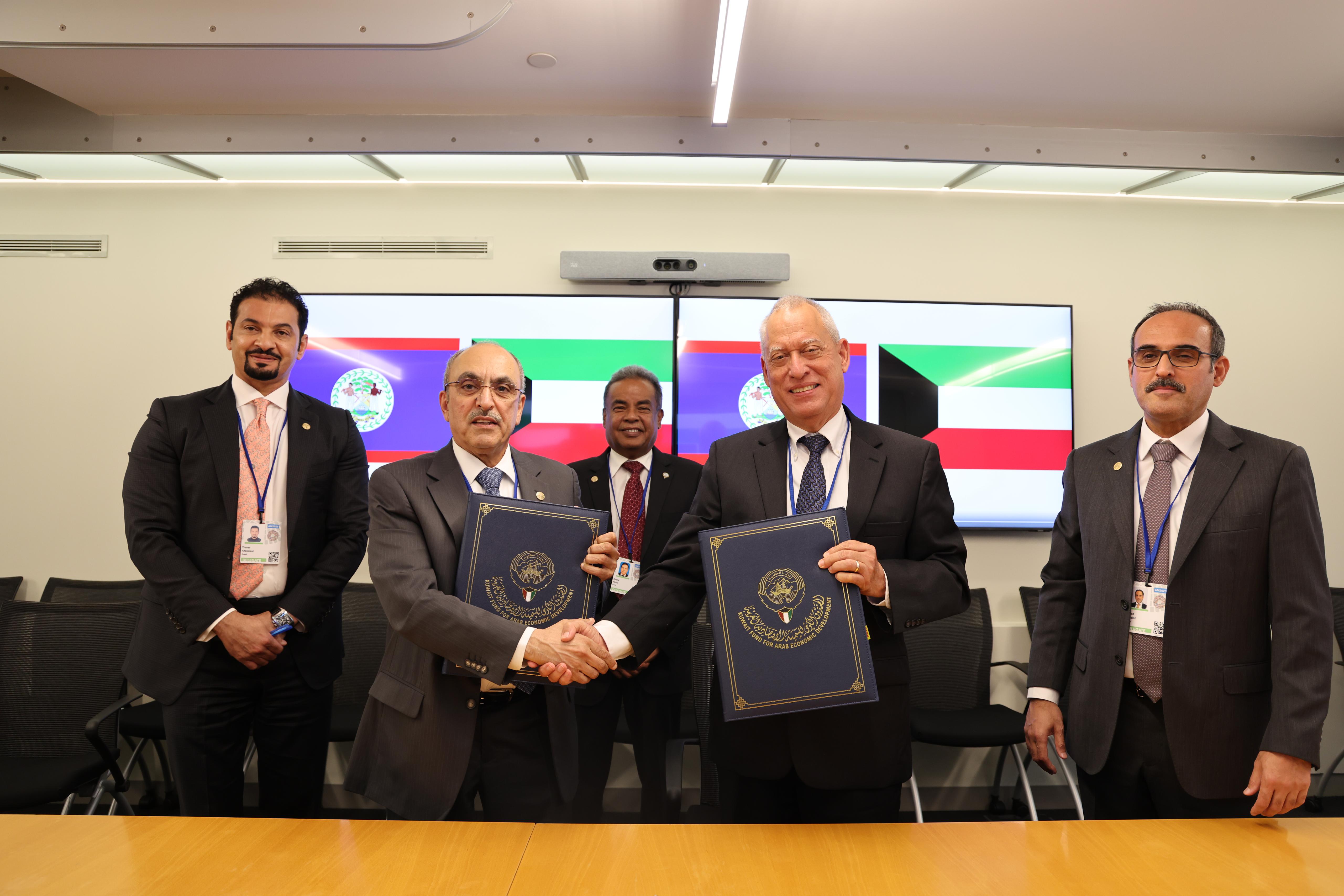 Signature of Loan Agreement For K.D 4,000,000 for the Participation in Financing of George Price Highway Project (Belmopan - La Democracia Section)