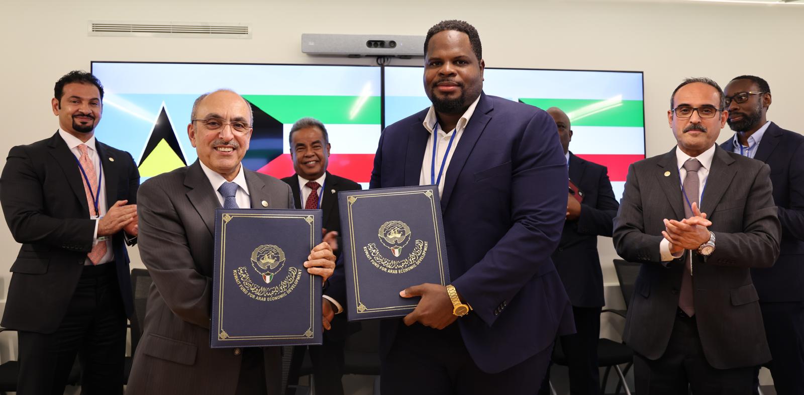 Signing a Loan Agreement of K.D 4,000,000/- for Financing the Sir Julian R. Hunte Highway Project (Monchy – Gros Islet Section) in Saint Lucia
