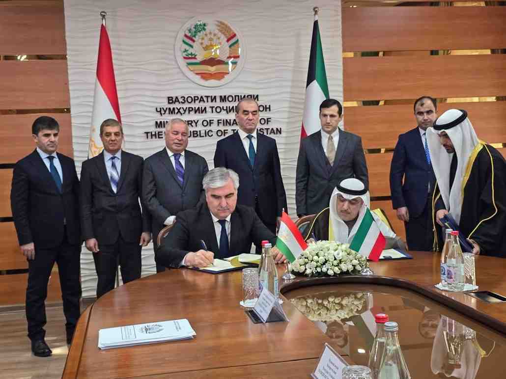 توقيع اتفاقية قرض بمبلغ 5,200,000 دينار كويتي لتمويل مشروع محطة روغن الكهرومائية في جمهورية طاجيكستان