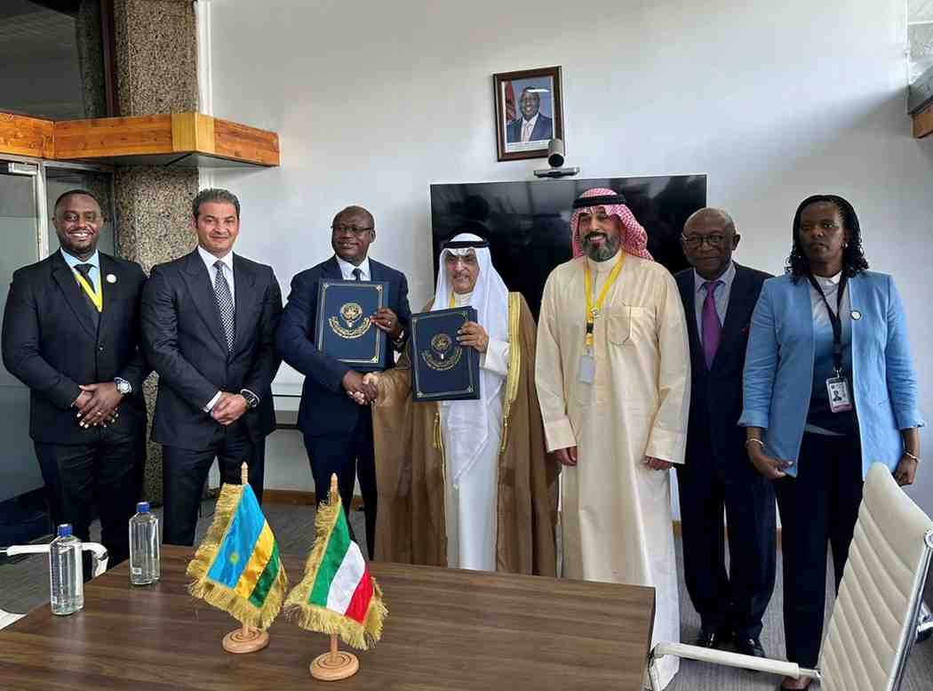 Signing a Loan Agreement of Kuwaiti Dinars 6 Million for Financing Muhanga – Rubengera Road Project (Muhanga – Nyange Section) in the Republic of Rwanda