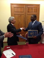 Signature Of Agreement For A Grant To Burkina Faso