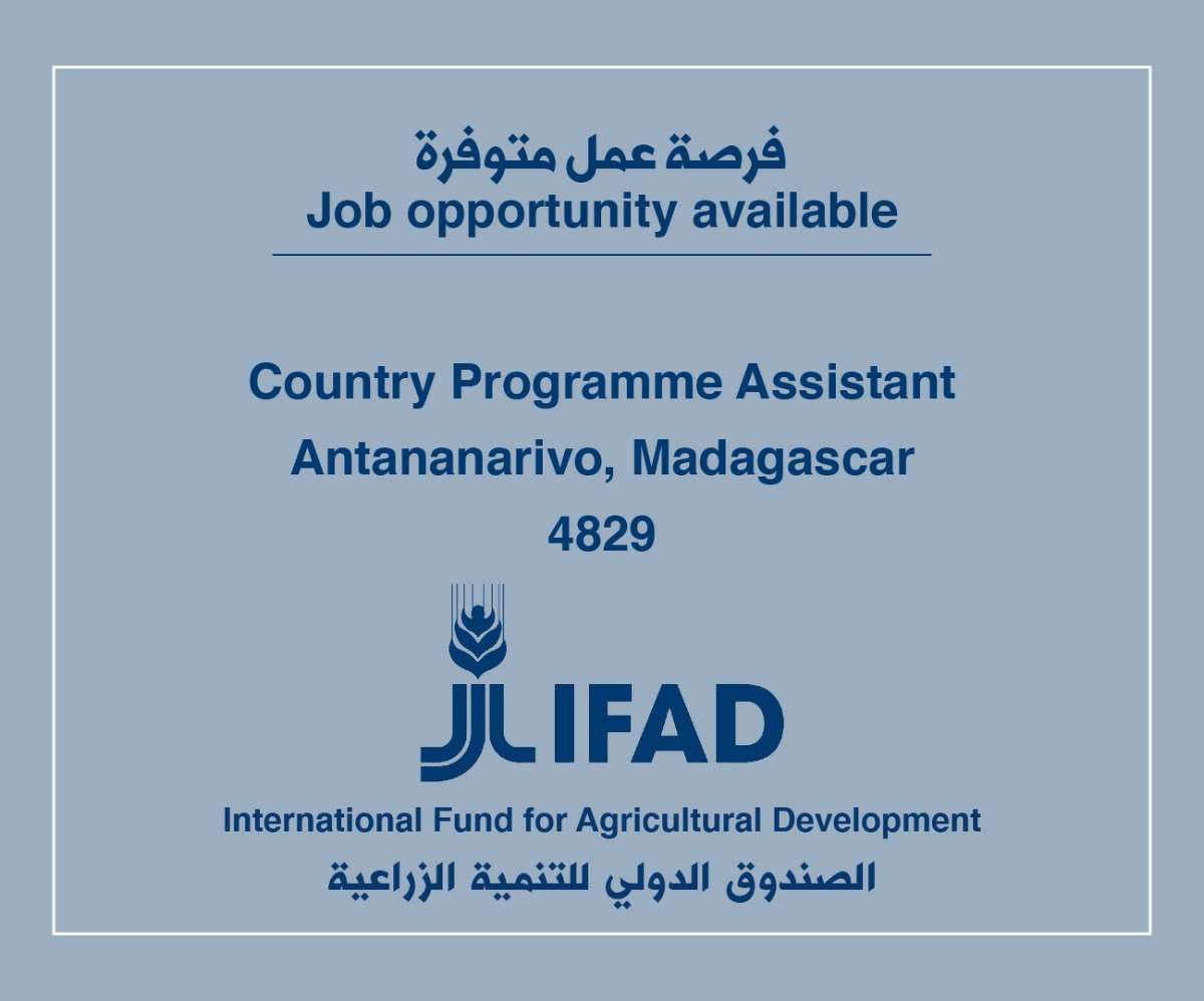 Job opportunity available in IFAD