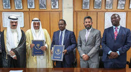 Signing a Loan Agreement of KD 7,000,000 for financing the  Modoghashe- Wajir Road Project in the Republic of Kenya